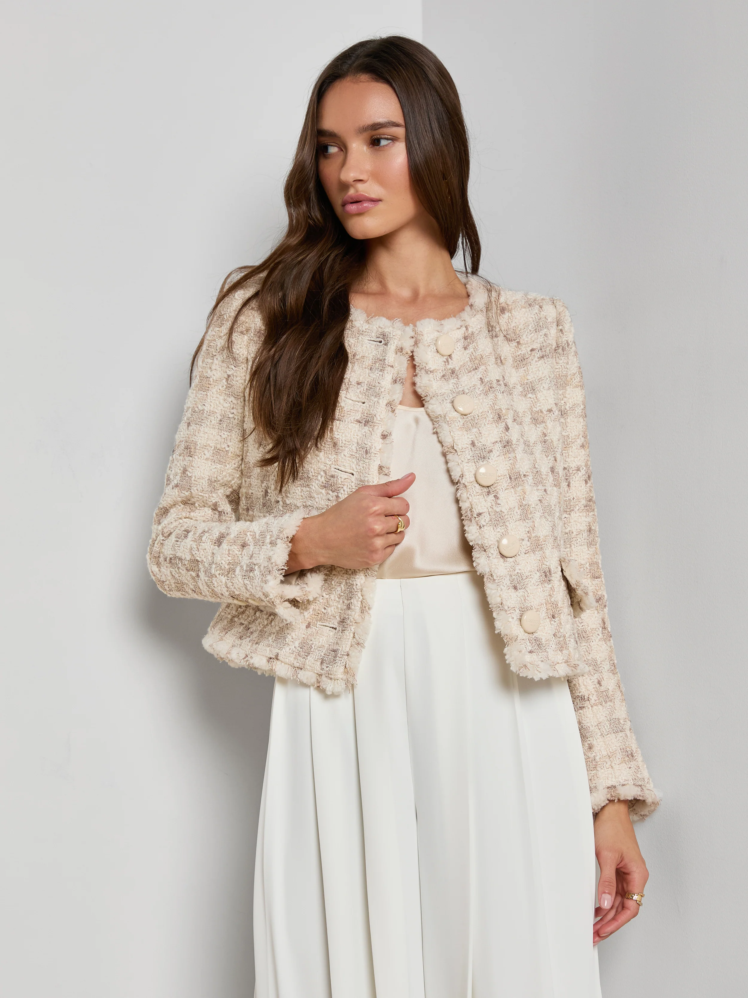 Zell Houndstooth Tweed Jacket - Image 7