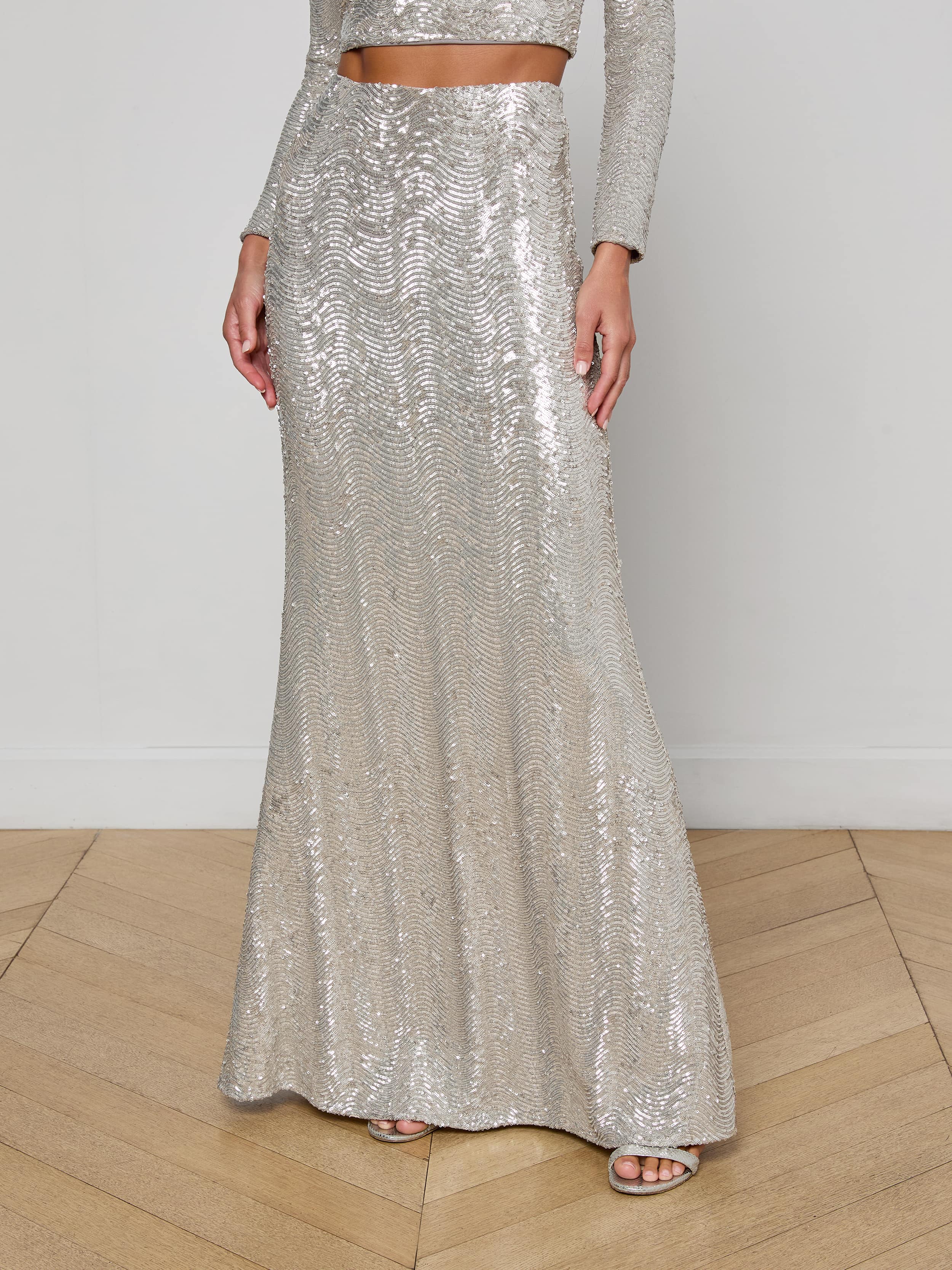 Zeta Sequin Maxi Skirt - Image 2